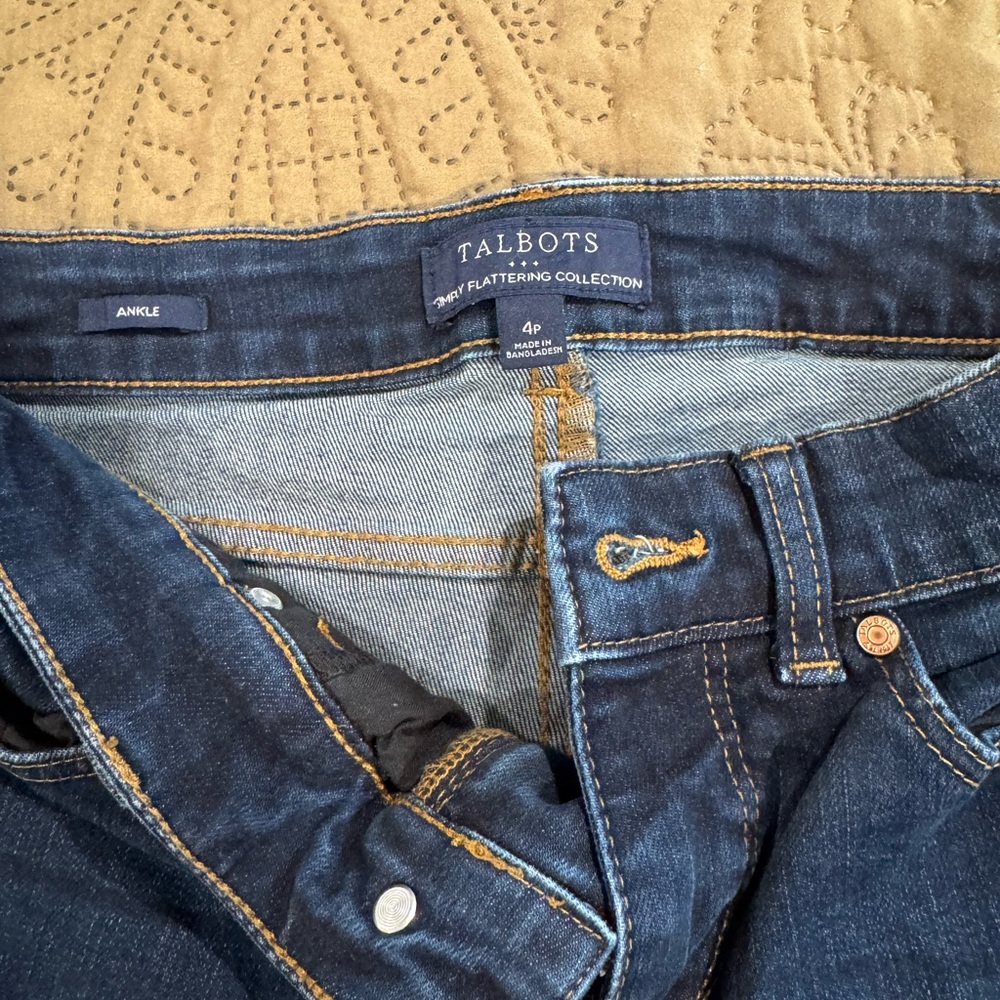 Talbots Women's Ankle Dark Blue Denim Jeans